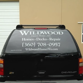  - Vehicle Graphics - Vehicle Window Graphics - Wildwood Custom Homes - Anacortes, WA