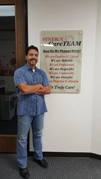 Synergy, a Houston Area Health Care Organization displays its team pride in creative acrylic signage