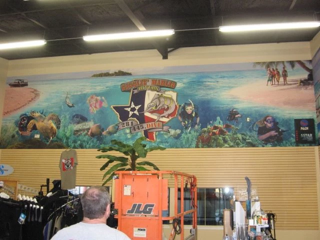 Wall Graphics, Murals, Wallpaper for Dive Shop in Houston , Texas