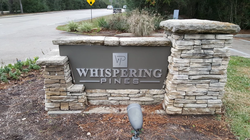 The Woodlands Apartment Entry Monument Signage