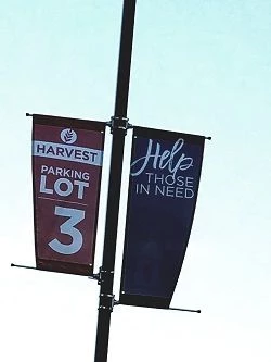 The Woodlands Parking Lot Church Pole Banners